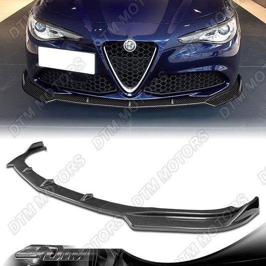 2017-2021 Alfa Romeo Giulia Carbon Look Front Bumper Splitter Spoiler Lip