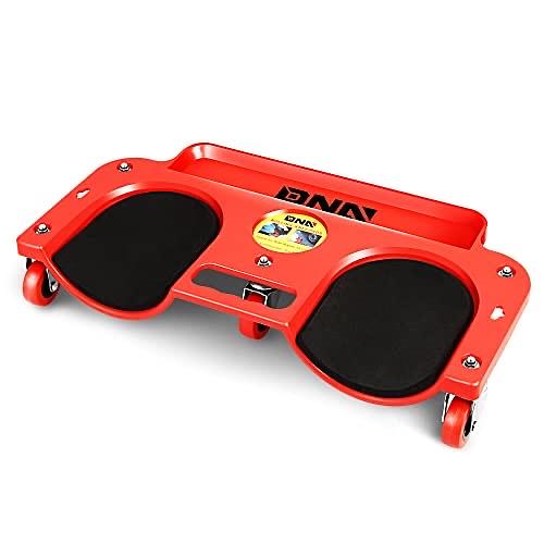 Rolling Knee Creeper Pads with Tool Tray Holder for Garage Workshop Garden,Red
