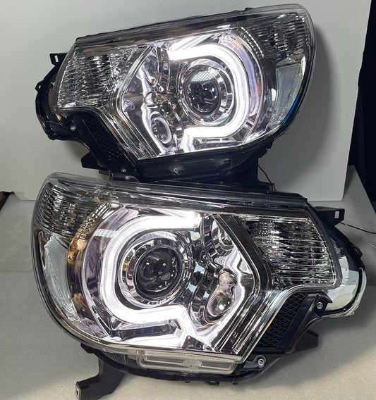 Toyota Tacoma Chrome LED Projector Headlights for 2012 to 2015