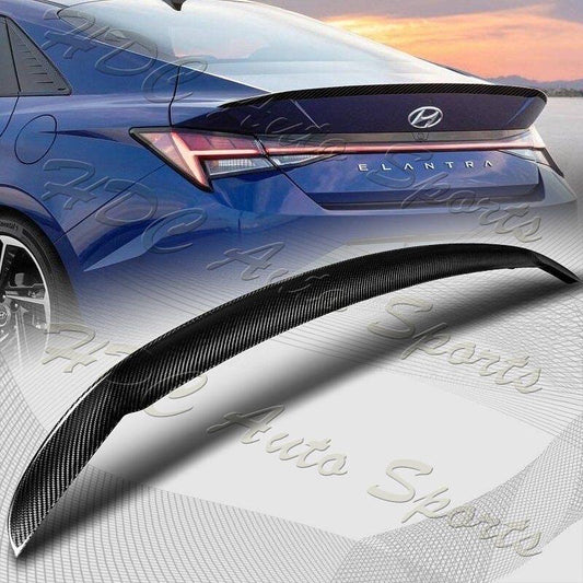 2021-2023 Hyundai Elantra OE-Style Real Carbon Fiber Rear Trunk Spoiler Wing