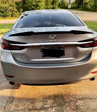 OB 2-SPC-6706-CF Carbon Fiber Rear Trunk Lid Spoiler Wing V-Style Compatible with 2014-2021 Mazda 6,Black