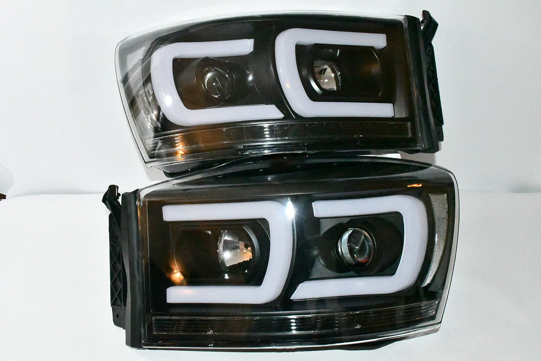 06 07 And 08 Dodge Ram Drl Headlights Luces Micas Calaveras Projectors Led Faros Focos Luz