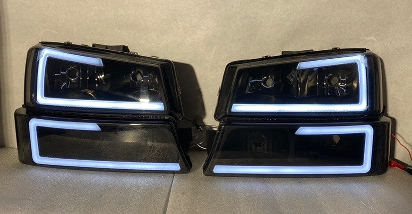 (TOP ONLY )OB HL-LB-CSIL03-BK-SM-CL1 03-06 CHEVY SILVERADO 1500 -