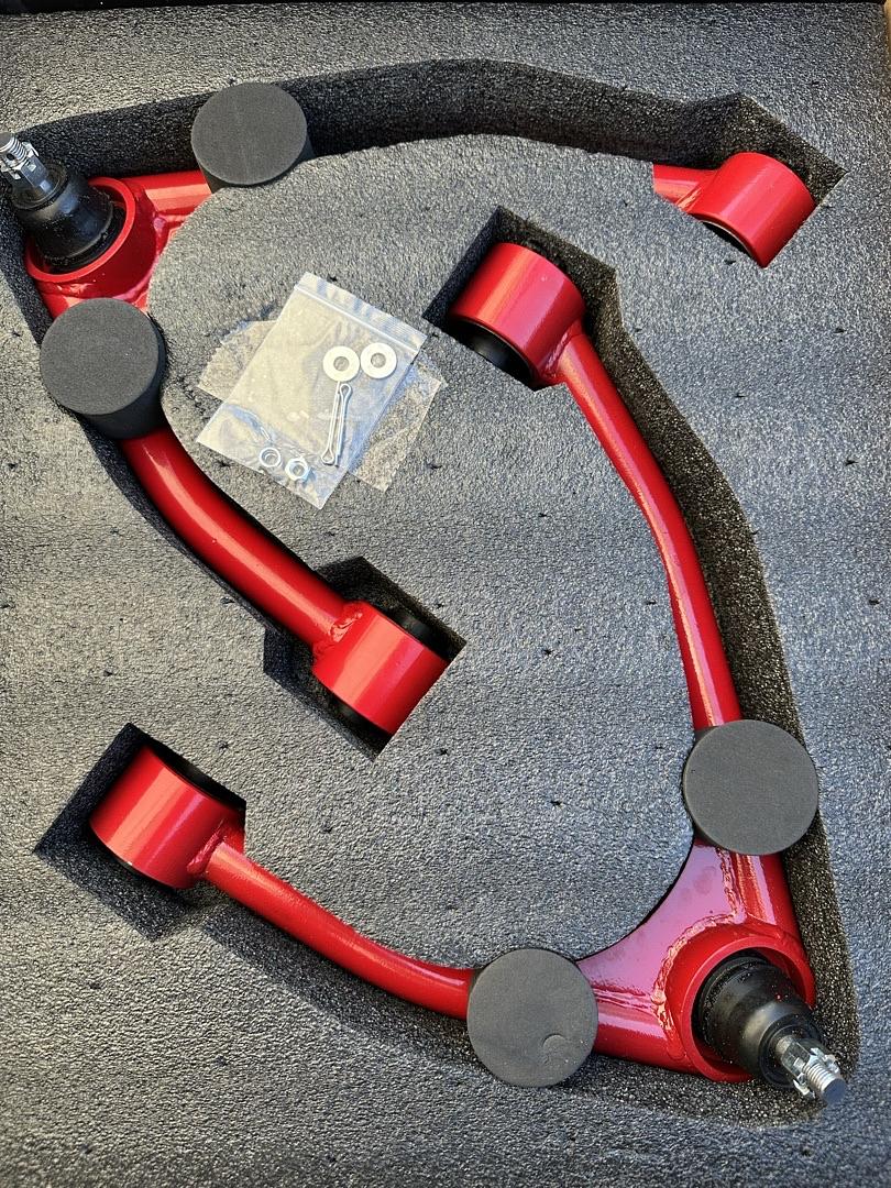 07-19 Sierra 1500 Yukon Tahoe Escalade / 07-16 Silverado 1500,Red Pair of Tubular Front Upper Control Arm