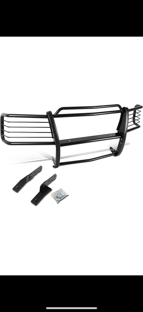 OB GRILL-G-008-BK Compatible with 00-02 Silverado/Sierra 2500HD 3500HD Front Bumper Brush Grille Guard