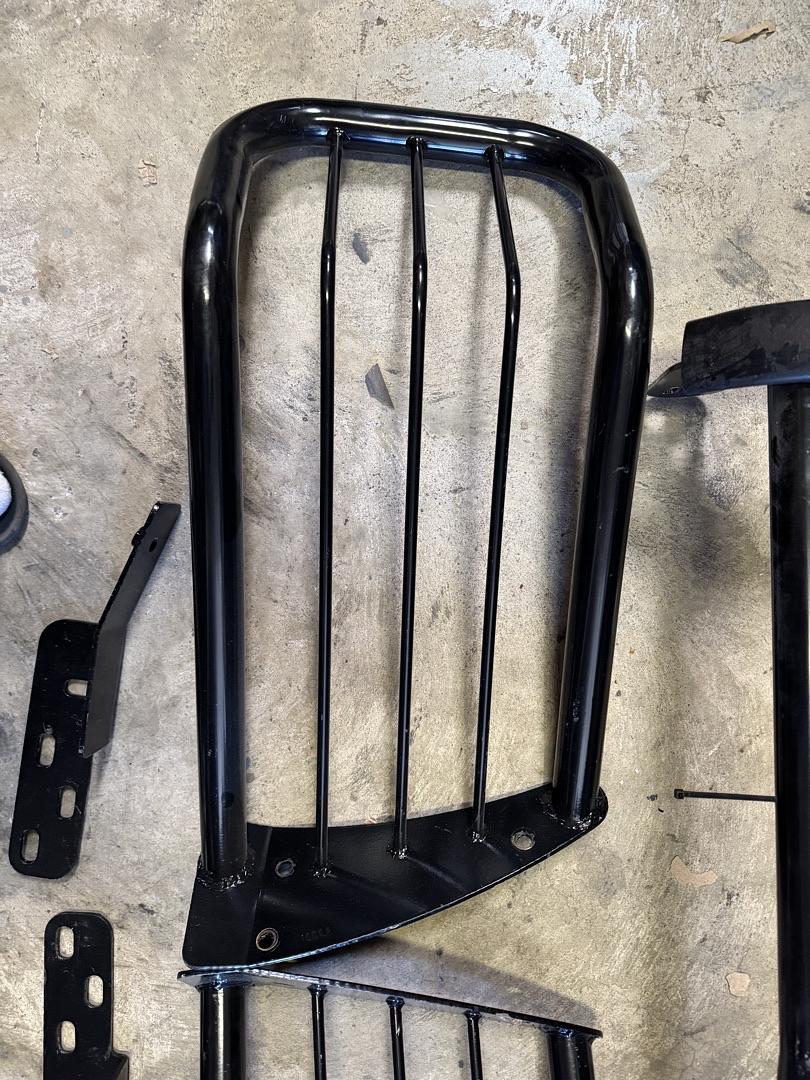 OB GRILL-G-008-BK Compatible with 00-02 Silverado/Sierra 2500HD 3500HD Front Bumper Brush Grille Guard