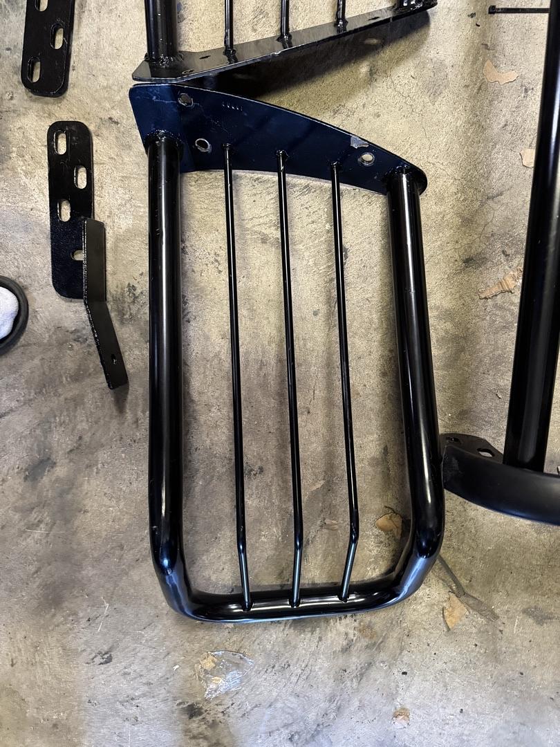 OB GRILL-G-008-BK Compatible with 00-02 Silverado/Sierra 2500HD 3500HD Front Bumper Brush Grille Guard
