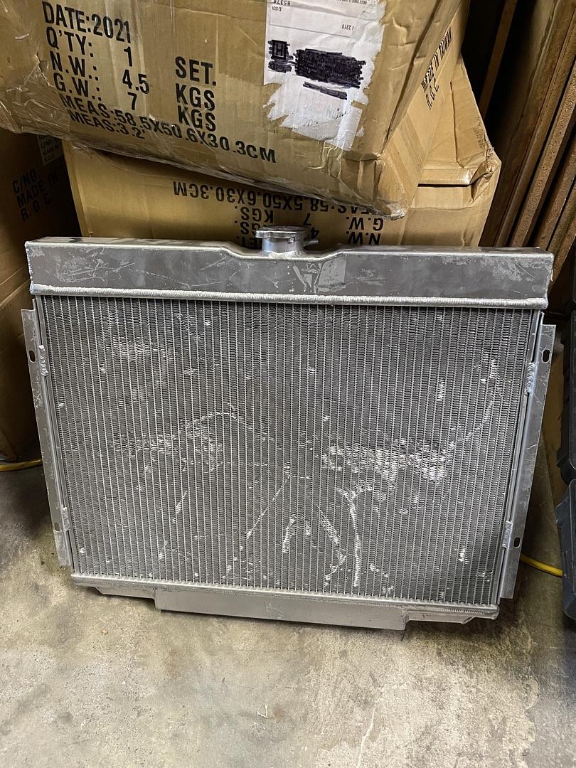 AS IS #1 RA-BBC66-3 1967 - 1969 Ford Fairlane - Champion 3Row Aluminum Radiator with Dual 12in Fans mustang falcon V8 (Copy)