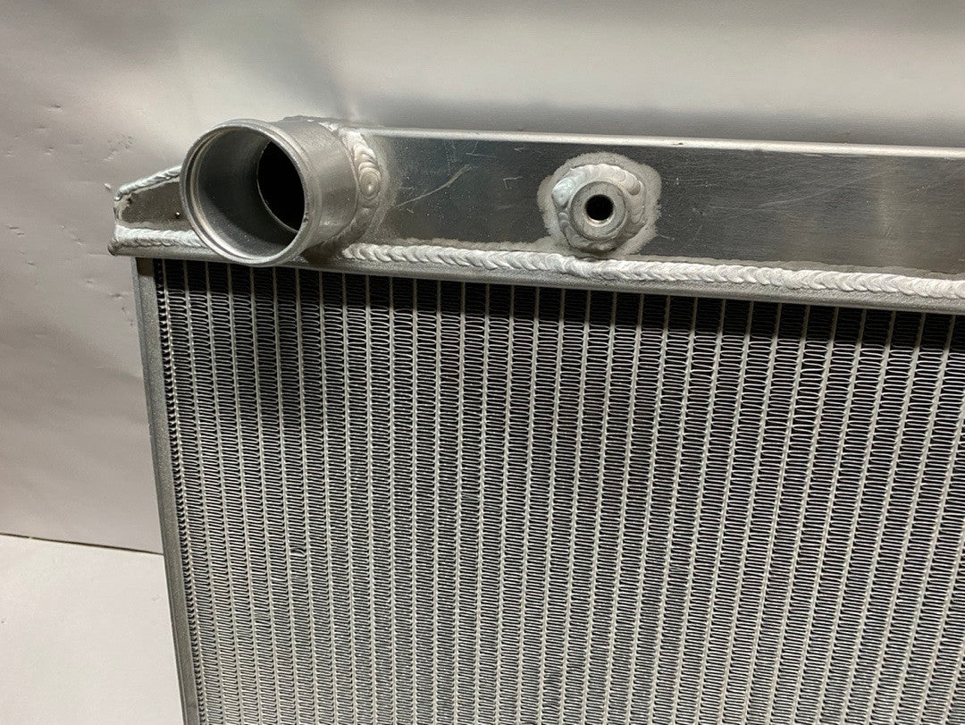 AS IS RA-CHARGER74-3 74 DODGE CHALLENGER 50-54 CHEVY BEL AIR / 53-54 CORVETTE 3-Row Full Aluminum Radiator