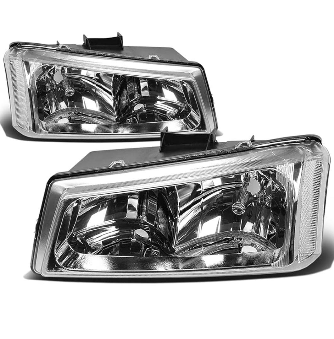Chrome Housing Headlights Replacement For 03-06 Avalanche SIlverado