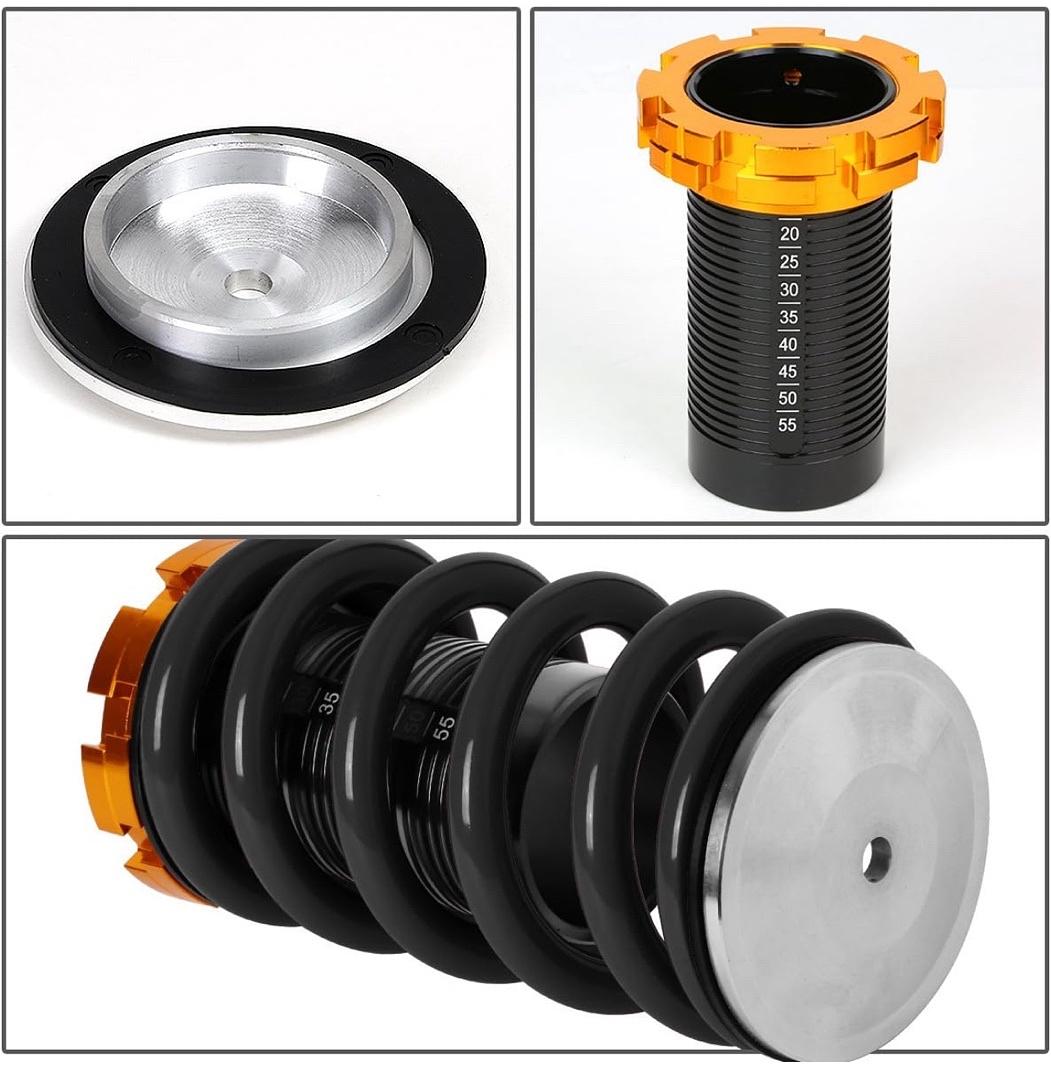 COIL-HC88-T33-BK 88-00 Honda Civic 90-01 Acura Integra 1 In. To 4 In. Adjustable Lowering Spring Coilover