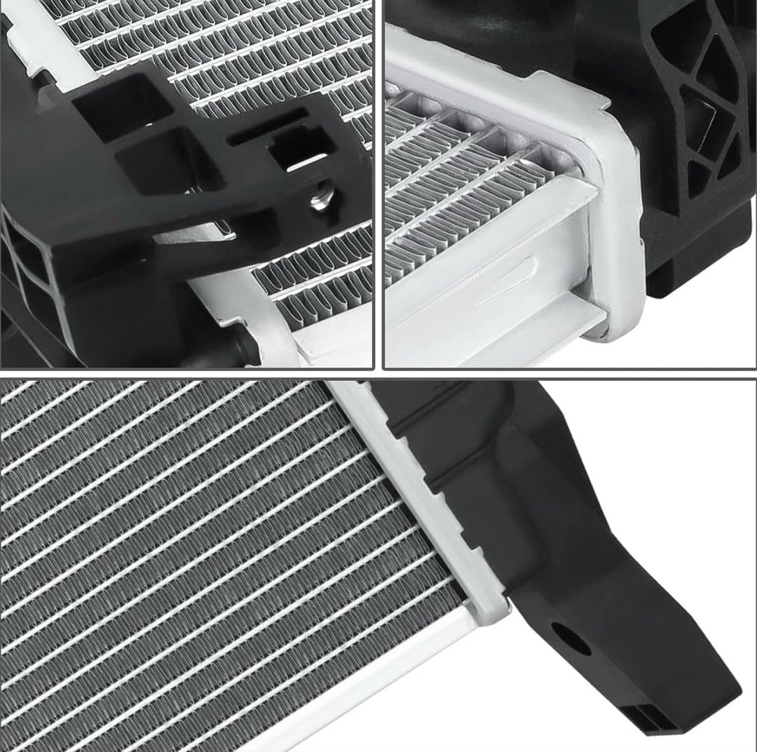 OE Style 1-Row Aluminum Cooling Radiator Compatible with 14-18 Mini Cooper Hatchback S 2.0L,26-3/4" W X 12-1/4" H X 1" D,1-1/4"Inlet/Outlet