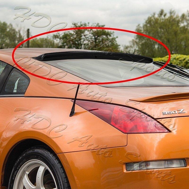 As Is For 03-08 Nissan 350Z Z33 100% Real Carbon Fiber Rear Window Roof Visor Spoiler