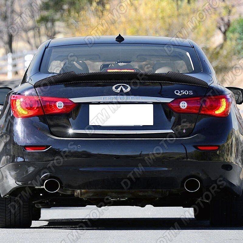 For 2014-2021 Infiniti Q50 Q50S V-Style Real Carbon Fiber Trunk Spoiler Wing