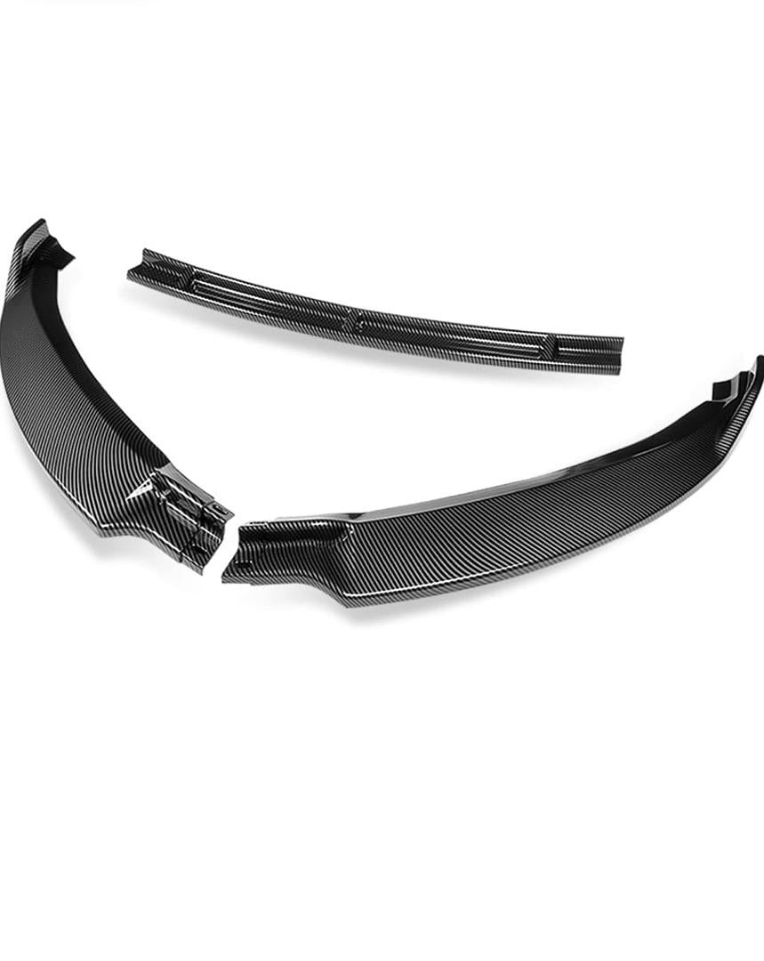 12-16 Tesla Model S Front Bumper Lip STP-Style, Painted Simulated Carbon Fiber