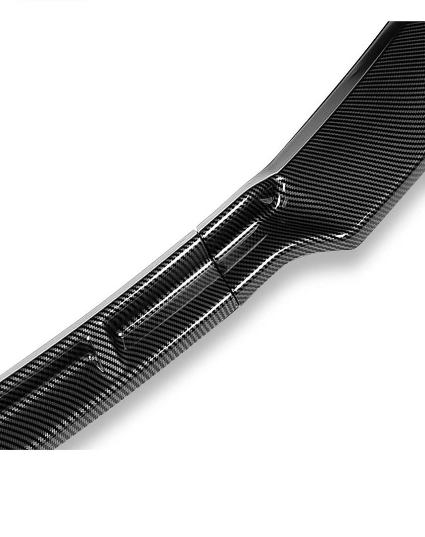 12-16 Tesla Model S Front Bumper Lip STP-Style, Painted Simulated Carbon Fiber