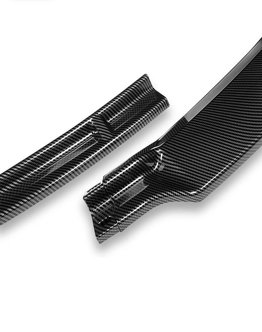 12-16 Tesla Model S Front Bumper Lip STP-Style, Painted Simulated Carbon Fiber