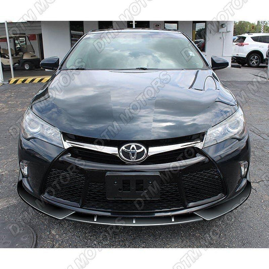 2015-2017 Toyota Camry STP-Style Painted Black Front Bumper Body Spoiler Lip