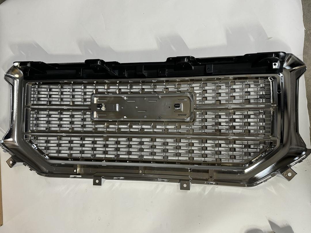 Black ABS Front Bumper Grille Compatible with 16-18 GMC Sierra 1500