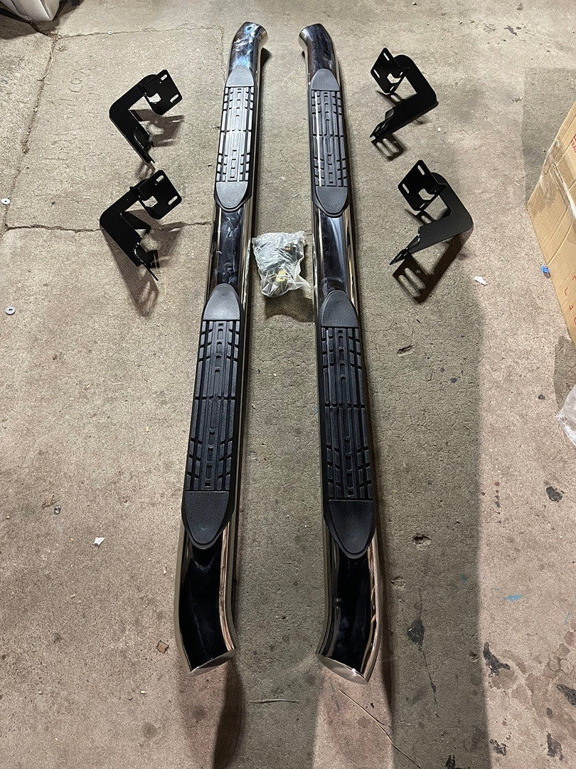 04-14 Ford F-150 Extended Cab StepB-4c-014-ss chrome 4in oval running board