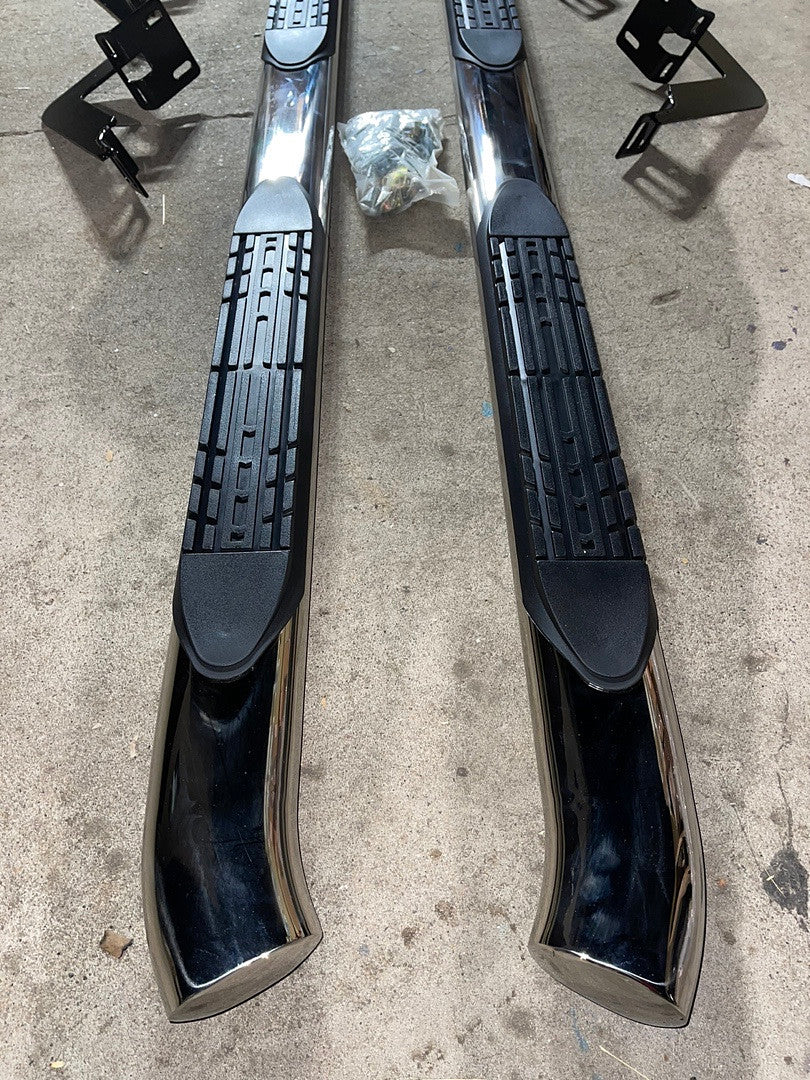 04-14 Ford F-150 Extended Cab StepB-4c-014-ss chrome 4in oval running board