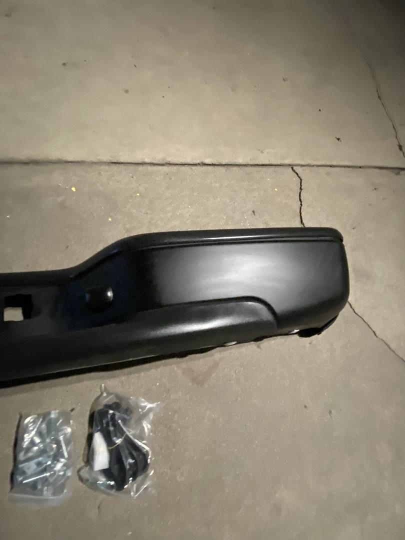99-06 Chevy Silverado / Gmc Sierra rear black bumper with brackets and complete hardware new new