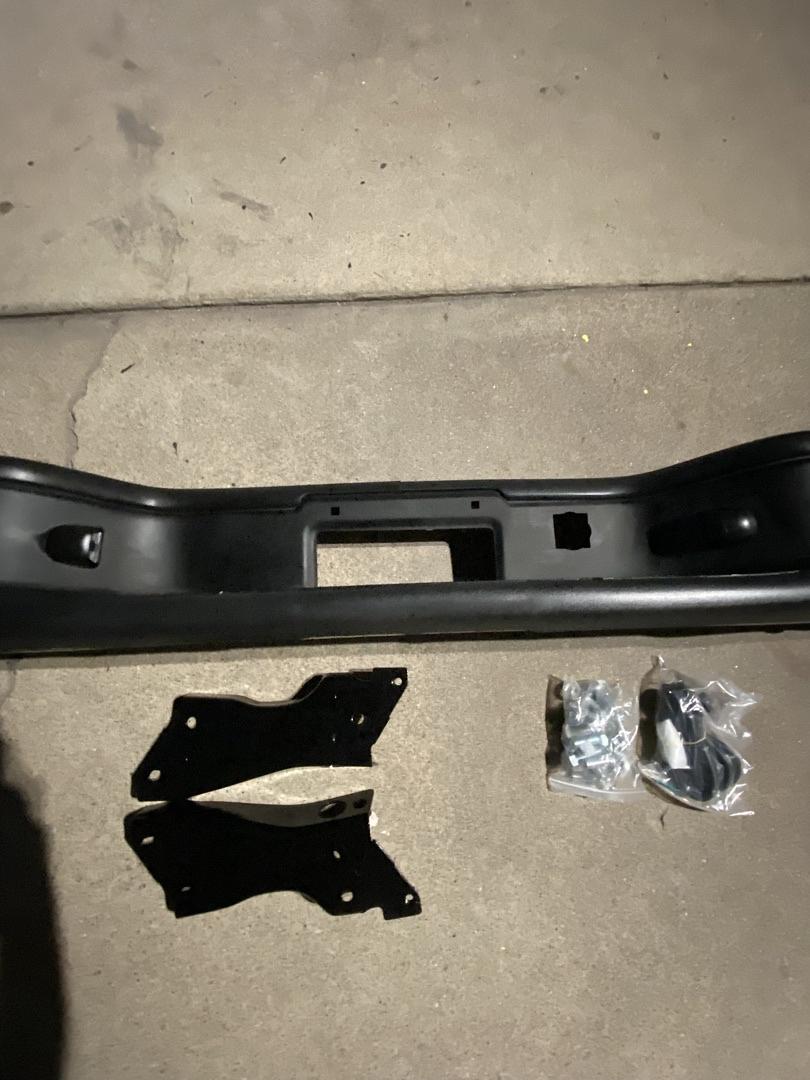 99-06 Chevy Silverado / Gmc Sierra rear black bumper with brackets and complete hardware new new