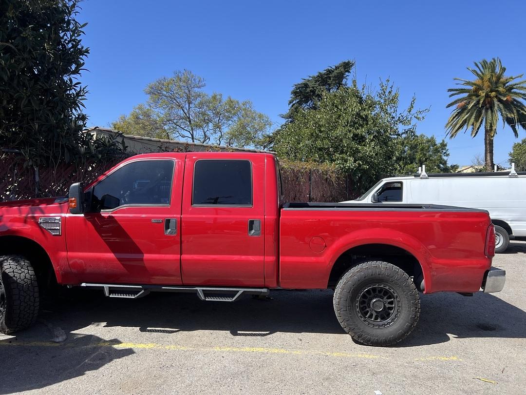 99-16 Ford F-250-550 SUPER DUTY crew cab black off road powder coat running boards estribos