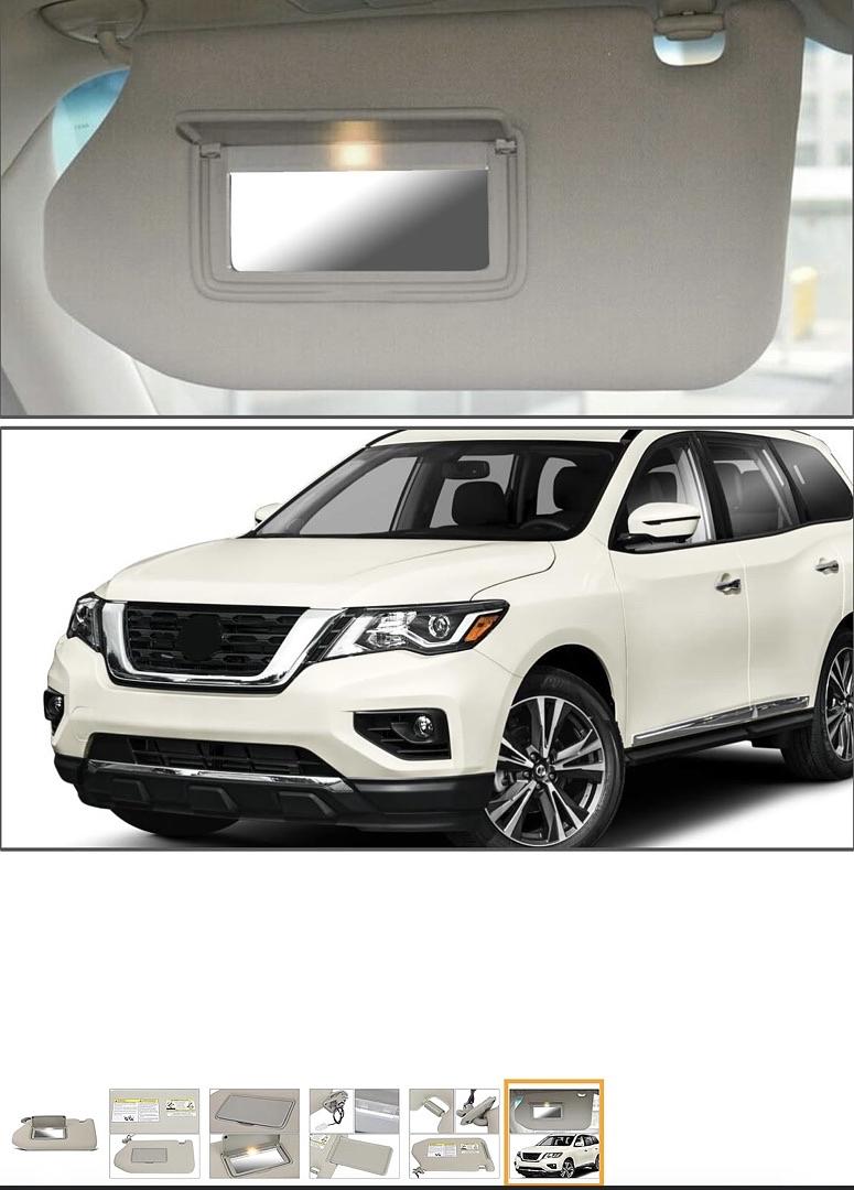 13-19 pathfinder /2013 jx35 /14-19 qx60 Driver sun visor illuminated models with sunroof