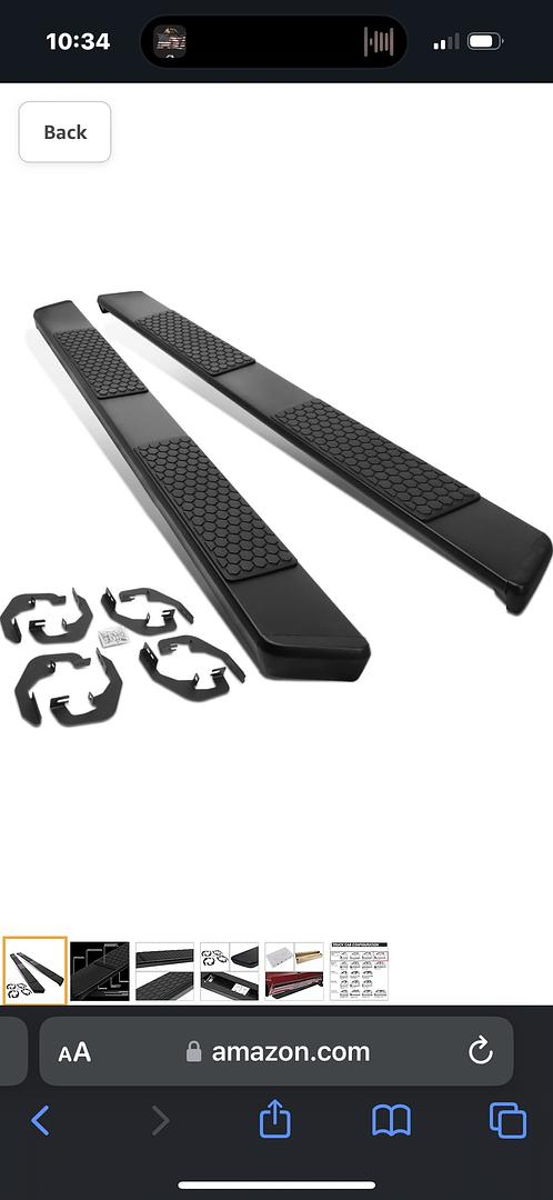 5.5 Inches Wide Stainless Steel Side Step Nerf Bar Running Boards Compatible with 07-18 Silverado 1500, Crew cab BLACK
