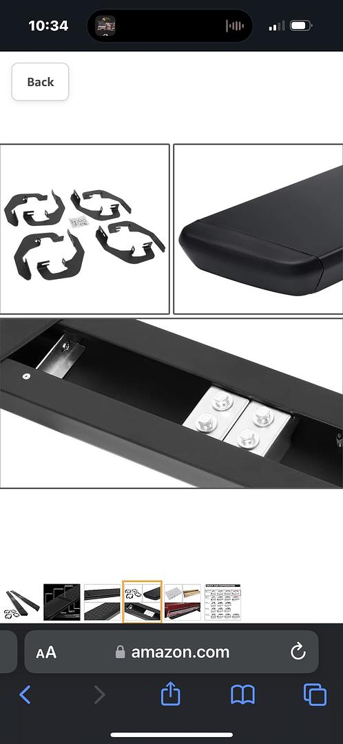 5.5 Inches Wide Stainless Steel Side Step Nerf Bar Running Boards Compatible with 07-18 Silverado 1500, Crew cab BLACK