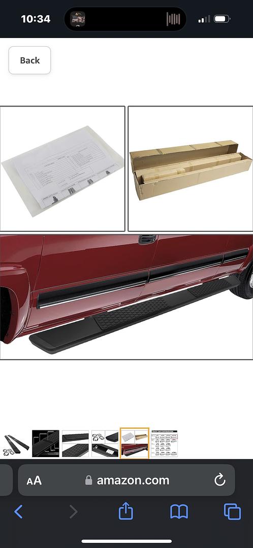 5.5 Inches Wide Stainless Steel Side Step Nerf Bar Running Boards Compatible with 07-18 Silverado 1500, Crew cab BLACK