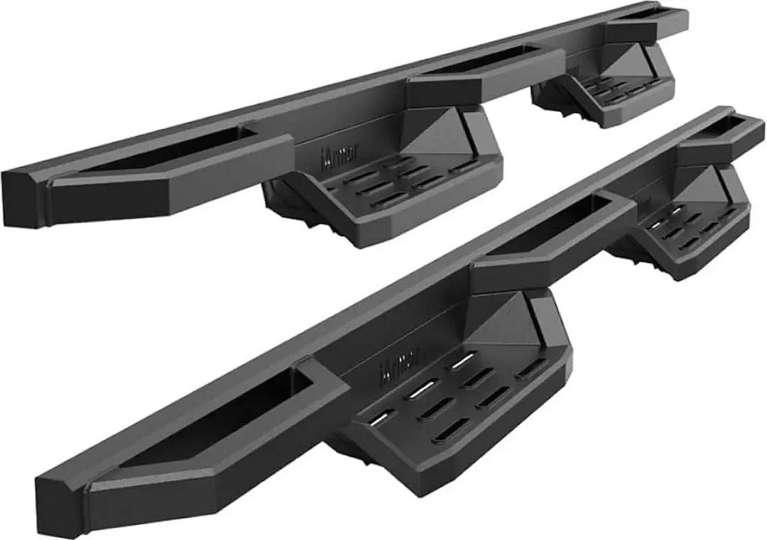 Or IA-CN001H Stainless Steel 6 5in Nerf Bars Pocket Steps Square Tube Rocker Guards Compatible with Chevy Silverado GMC Sierra Crew Cab 01 07