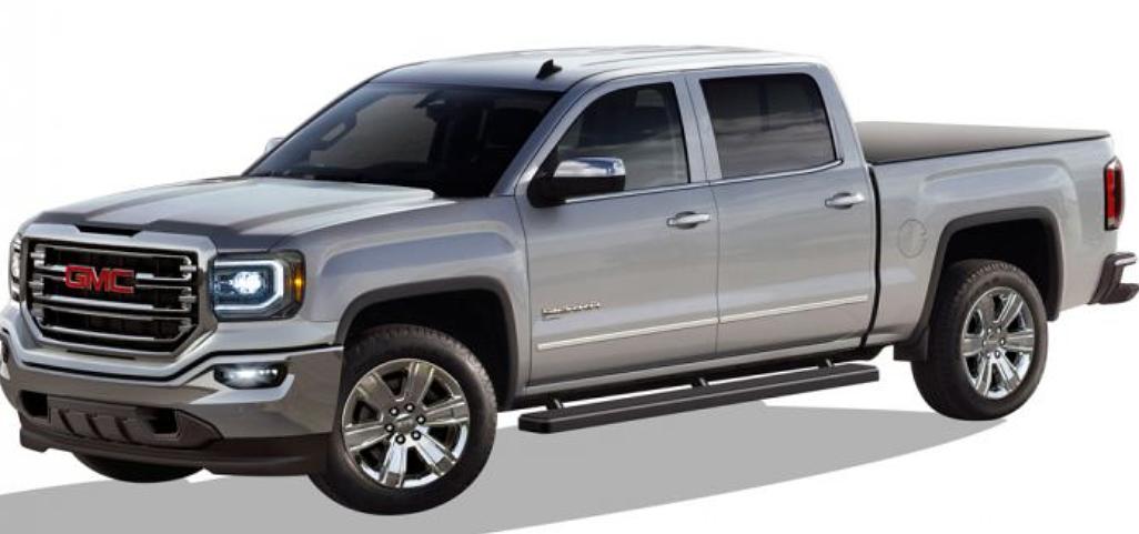 or IB03EJG1B 07-18 CHEVY Silverado and GMC Sierra 19 1500 2500 HD 3500 HD 5 inch CREW Cab Black Running Boards for Chevy Silverado / GMC Sierra