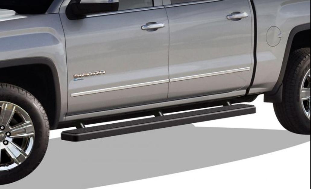 or IB03EJG1B 07-18 CHEVY Silverado and GMC Sierra 19 1500 2500 HD 3500 HD 5 inch CREW Cab Black Running Boards for Chevy Silverado / GMC Sierra