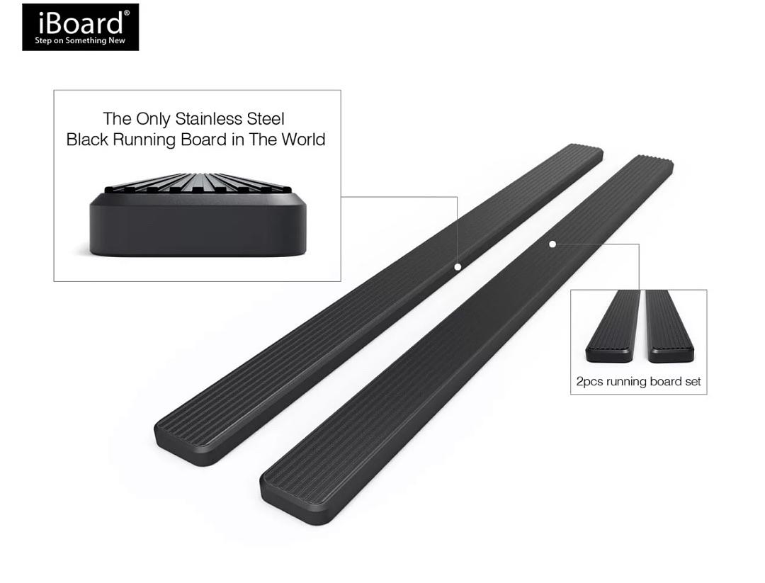 07-18 CHEVY Silverado Gmc sierra Crew Cab Black running boards