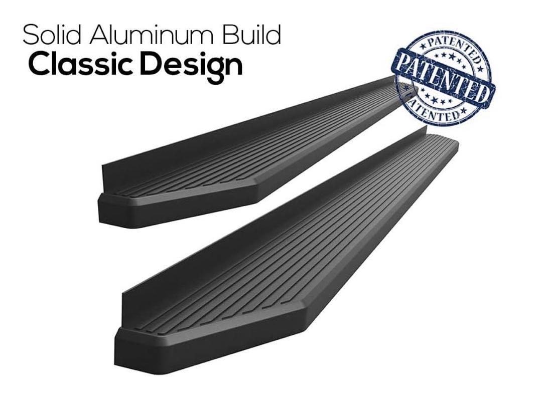 IB-DR911H 1999-2000 Quad Cab & Dodge Durango 1997-2000 Black running boards (Nerf Bars Side Steps) 6in Wide Aluminum w/Lip
