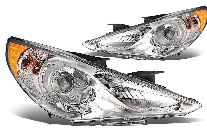 11-14 Hyundai Sonata chrome / amber headlights