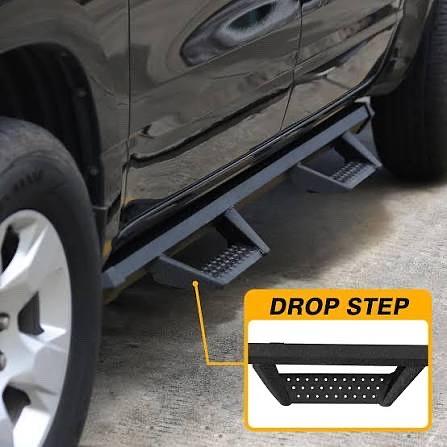 19-on Chevy Silverado Ext Cab black powder coat off road stepper running board estribo escalon