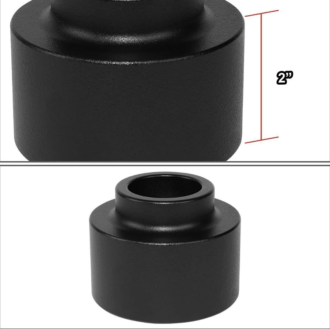 J2-LK-CH-R-005-BK 2001-2022 Avalanche/Tahoe/Suburban, 2002-2009 Trailblazer, 2001-2022 Yukon, 2003-2009 H2 2" Rear Leveling Lift Kit Spring Perch Spacers