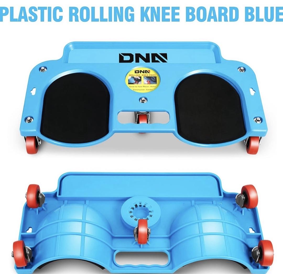TOOLS-00145 Rolling Knee Creeper Pads with Tool Tray Holder for Garage Workshop Garden,Blue Small Hard Plastic , Rodilleras rodantes con soporte para bandeja de herramientas NEW