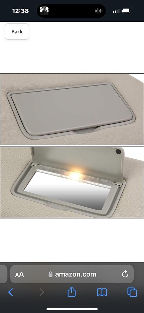 13-19 Nissan Pathfinder Infiniti JX35, Grey,Grey / Gray Factory Style Right Passenger Side Sun Visor