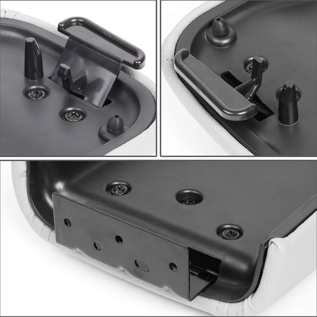 OE Style Leather Center Console Armrest Lid Assembly w/Latch