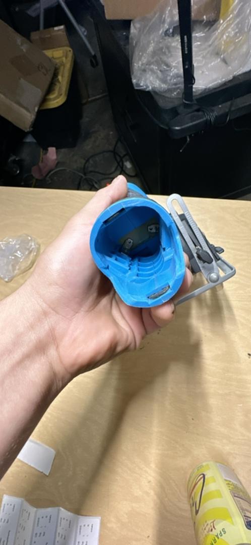 12V Compact Cordless Circular Saw with 85mm 20T Blade and Hex Key, Adjustable Cutting Depth/Angle, Blue (Tool Only)