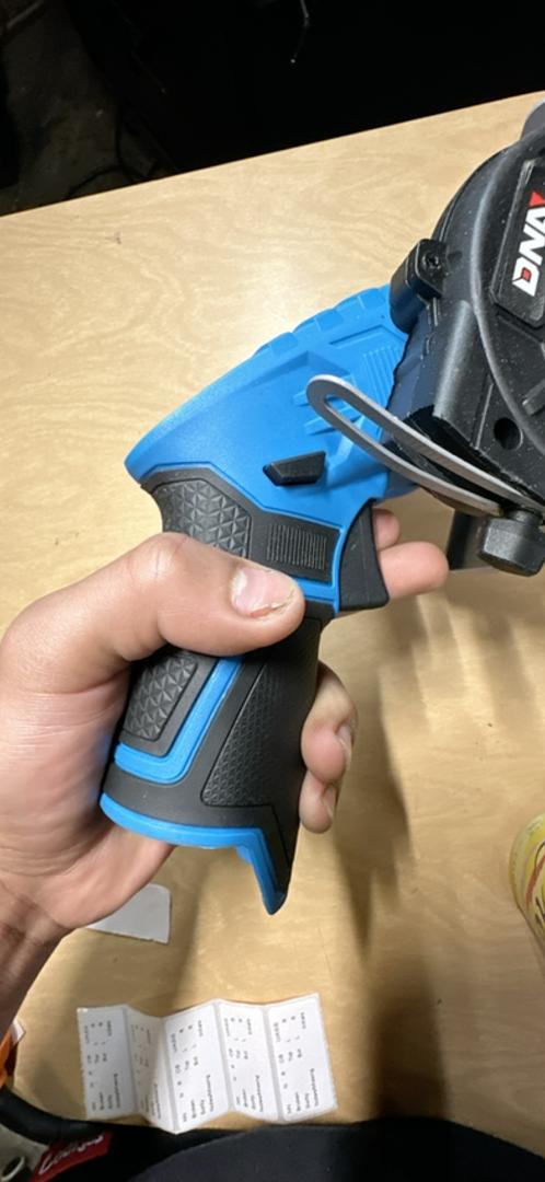 12V Compact Cordless Circular Saw with 85mm 20T Blade and Hex Key, Adjustable Cutting Depth/Angle, Blue (Tool Only)