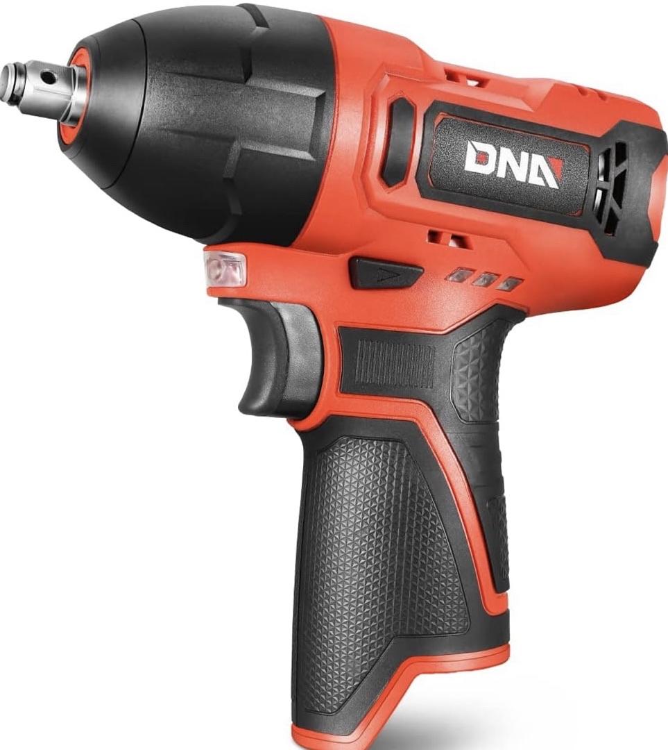 Cordless Impact Wrench, 3/8‚Äù Chuck Max Torque 120Nm 12V Electric Power Impact Wrench with LED Work Light,Red (Tool Only)