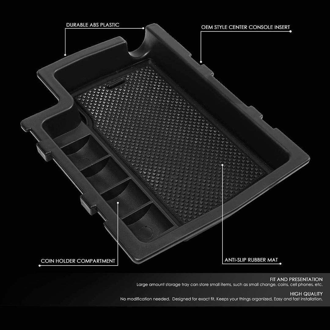 (Refurbish) (OB) ZTL-Y-0022 Center Console Armrest Organizer Tray (for 13-17 Subaru Crosstrek), 1 Pack,Black