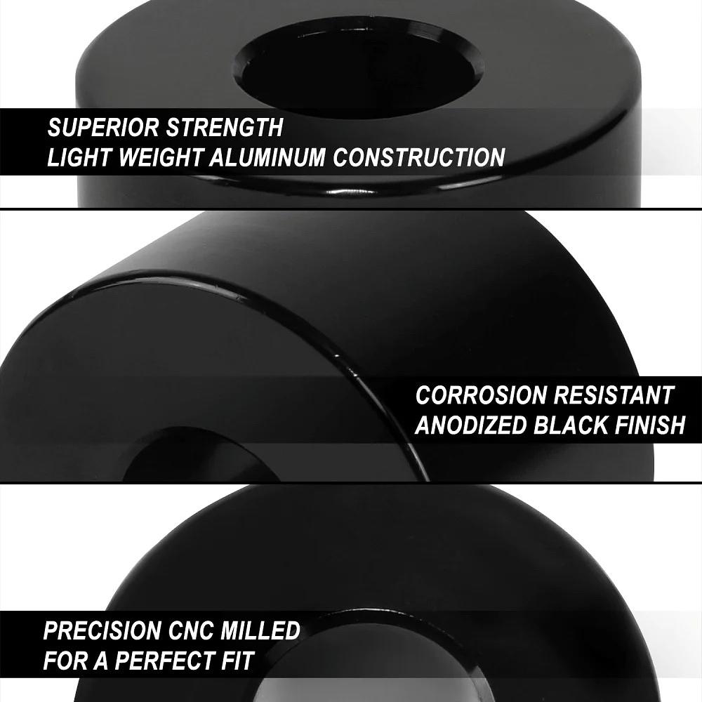 J2 BLACK 2" DROP ALUMINUM DIFFERENTIAL/SKID PLATE DROP KIT SPACERS FOR 95-04 TACOMA 2.7L 3.4L 4WD