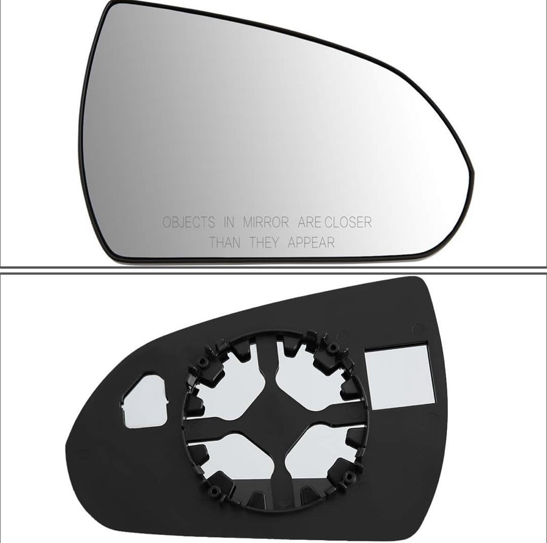 Factory Style Right Side Mirror Glass w/Convex Spotter Compatible with 17-19 Elantra