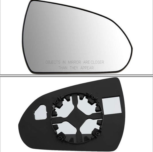 Factory Style Right Side Mirror Glass w/Convex Spotter Compatible with 17-19 Elantra